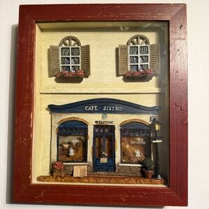 Shadow Box 3D Cafe Bistro Coffee Shop Framed Art